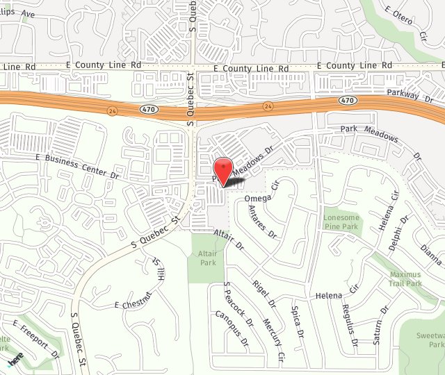 Location Map: 7430 E Park Meadows Dr. Lone Tree, CO 80124