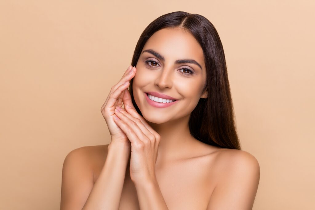 Woman with beautiful, youthful skin as a result of preventative botox