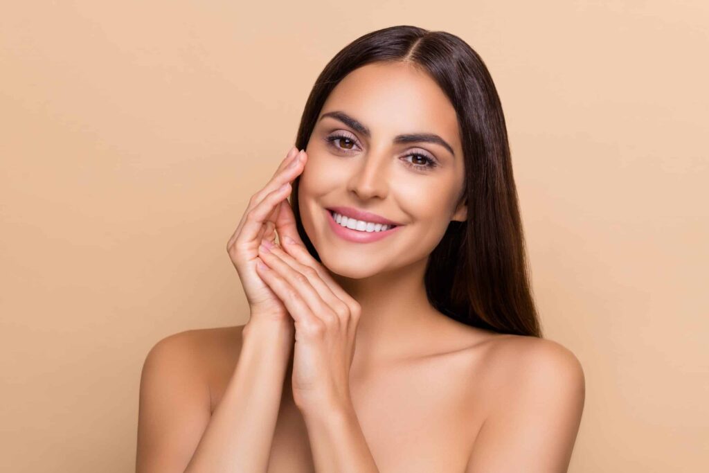 Woman with beautiful, youthful skin as a result of preventative botox