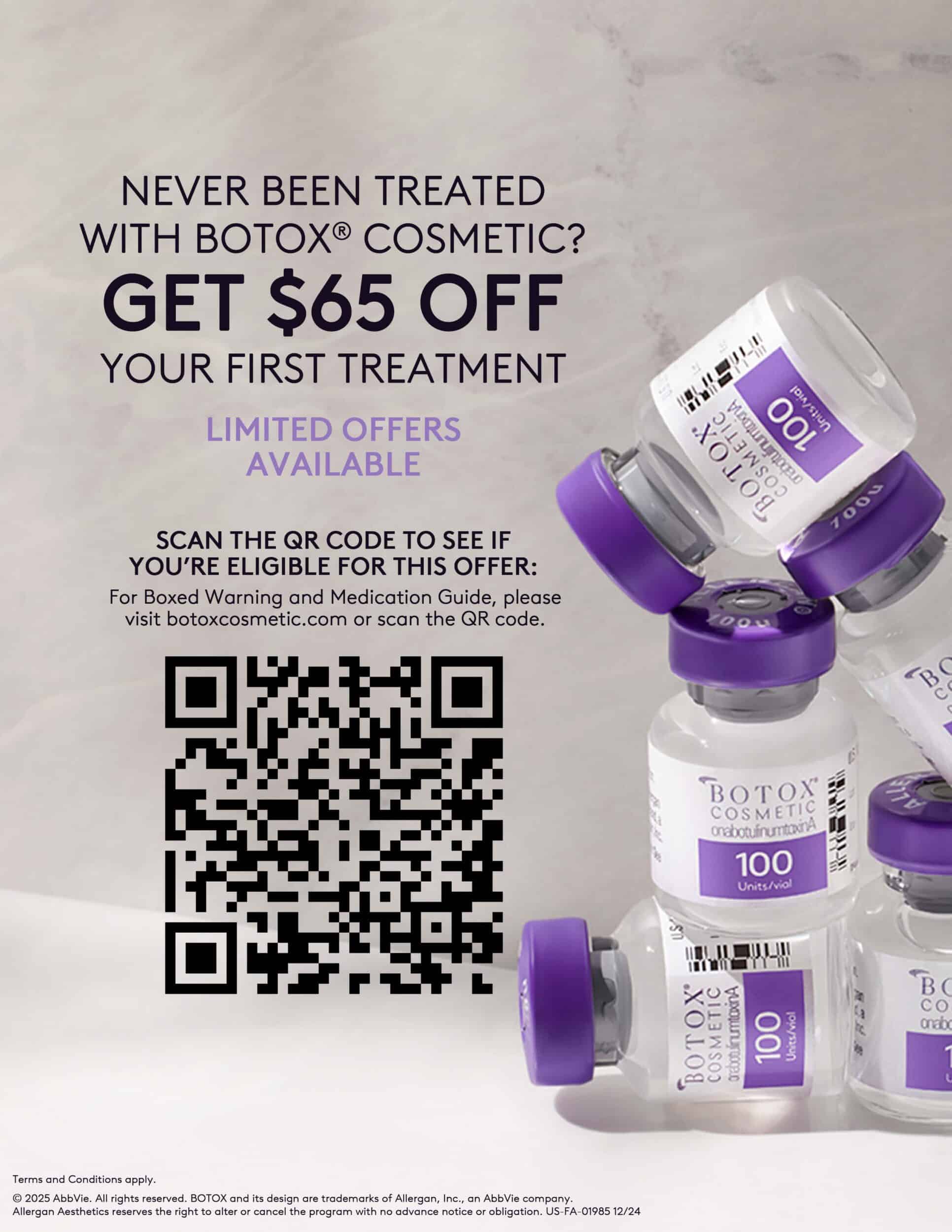65 Off BOTOX COSMETIC Counter Card
