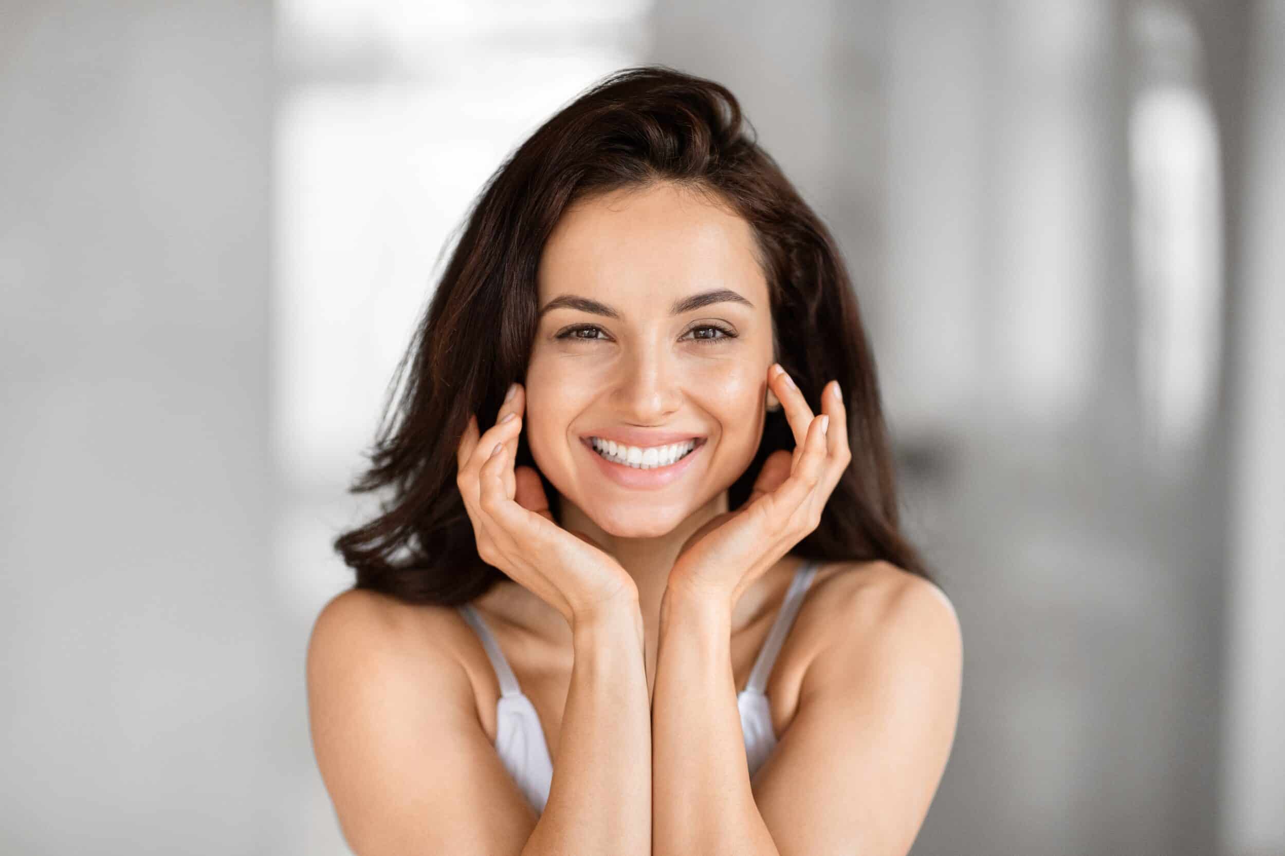 Woman with smooth skin after dermaplane treatment in Highlands Ranch & Lone Tree, CO